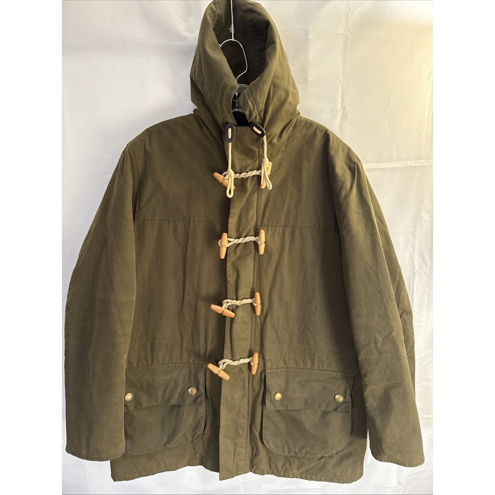 Barbour Olive Green Hooded Toggle Jacket